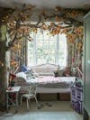 Leafy tree canopy kids bed