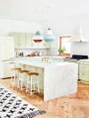 Mint green kitchen cabinet color