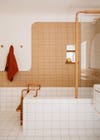 tiled tub with ladder