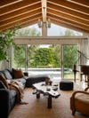 vaulted living room ceiling