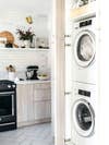 laundry machines in a kitchen