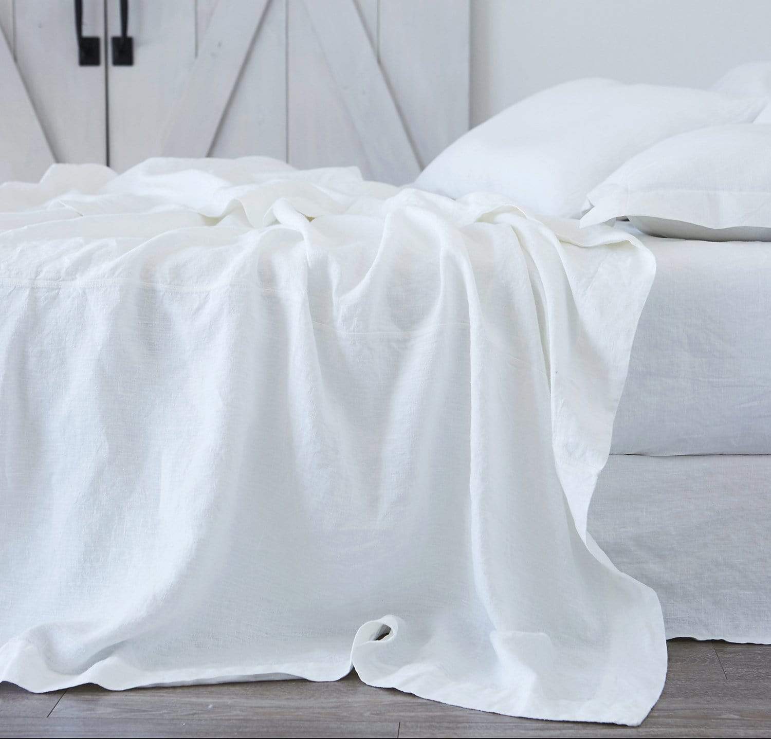 white bedding