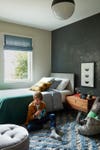boy in space themed room