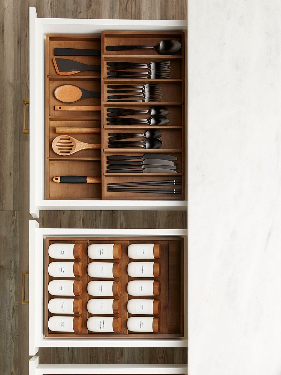open kitchen drawers