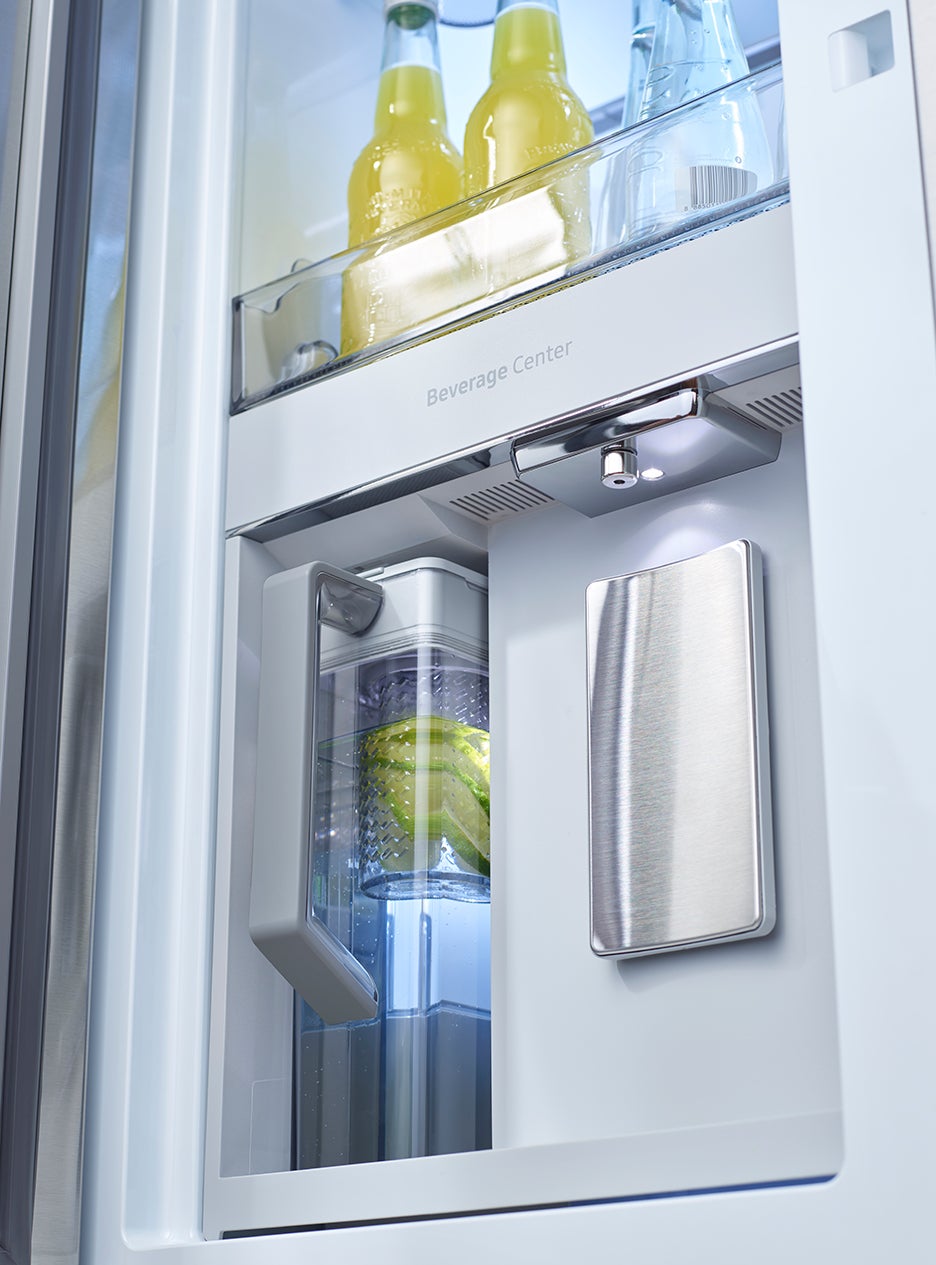 pitcher in a fridge