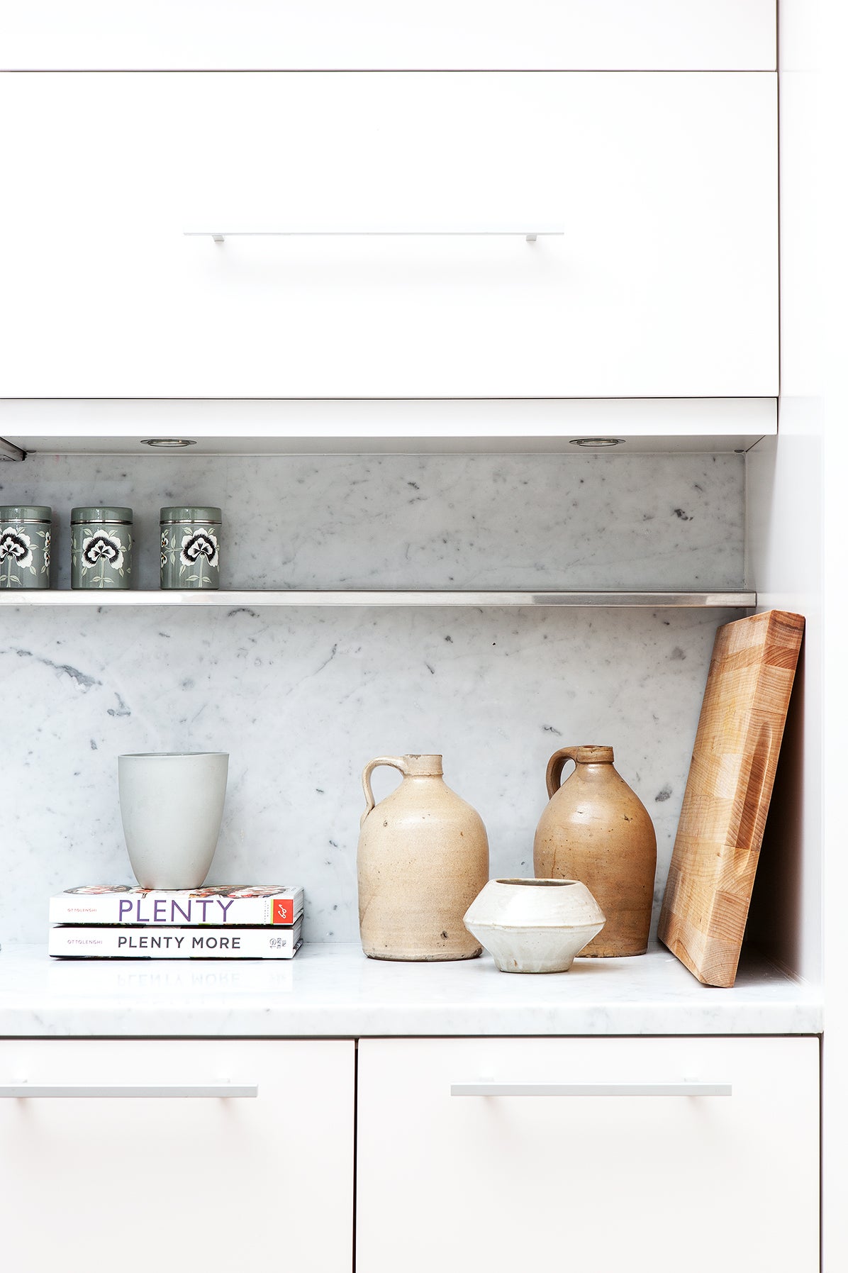stone kitchen shelves