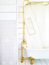 brass shower curtain rod