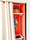 closet with curtain door