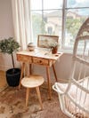 wood mid century desk