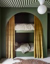 Sage green kids bedrooms - Sarah Sherman Samuel's arched kids bunk bed