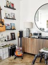 guitars in a living room
