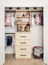 drawers in a closet