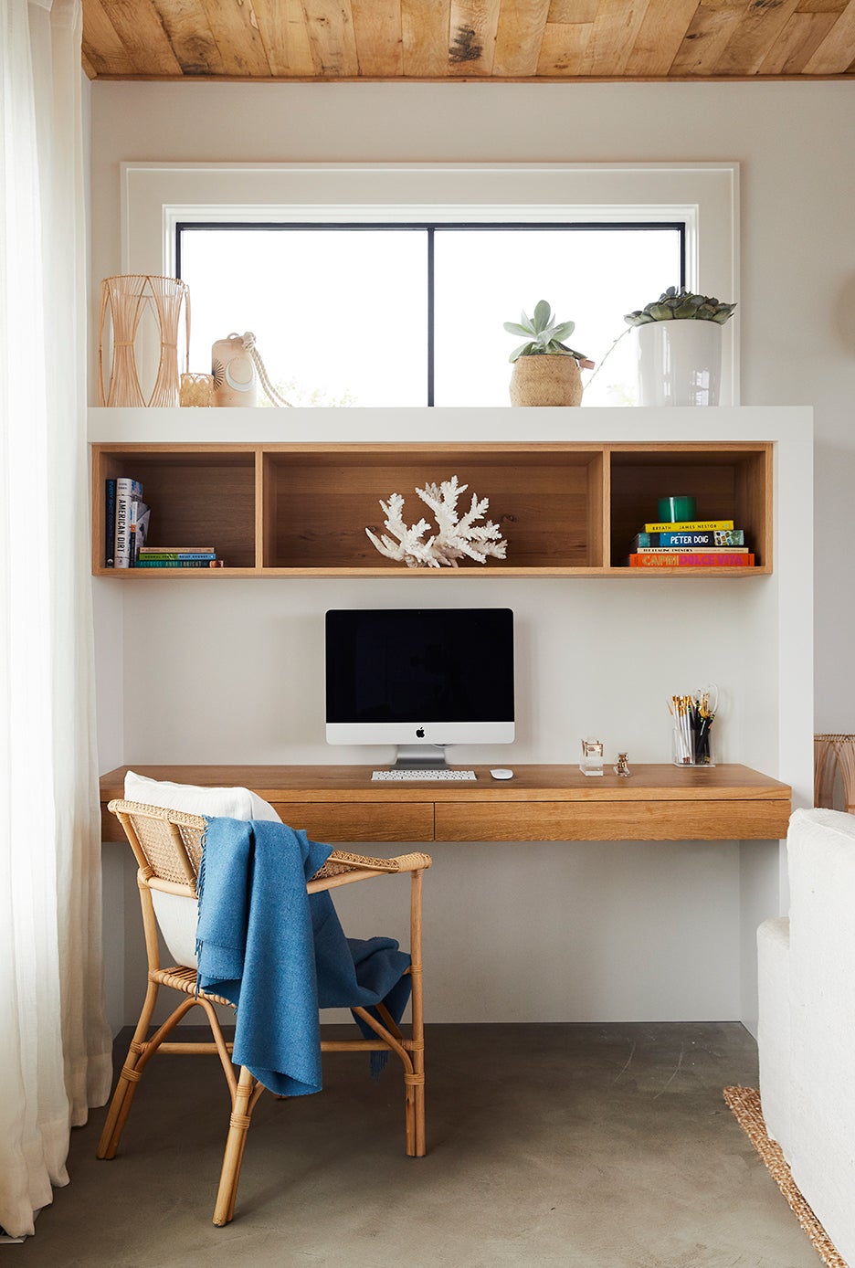 a home office area