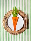 Table setting with paper carrot name card