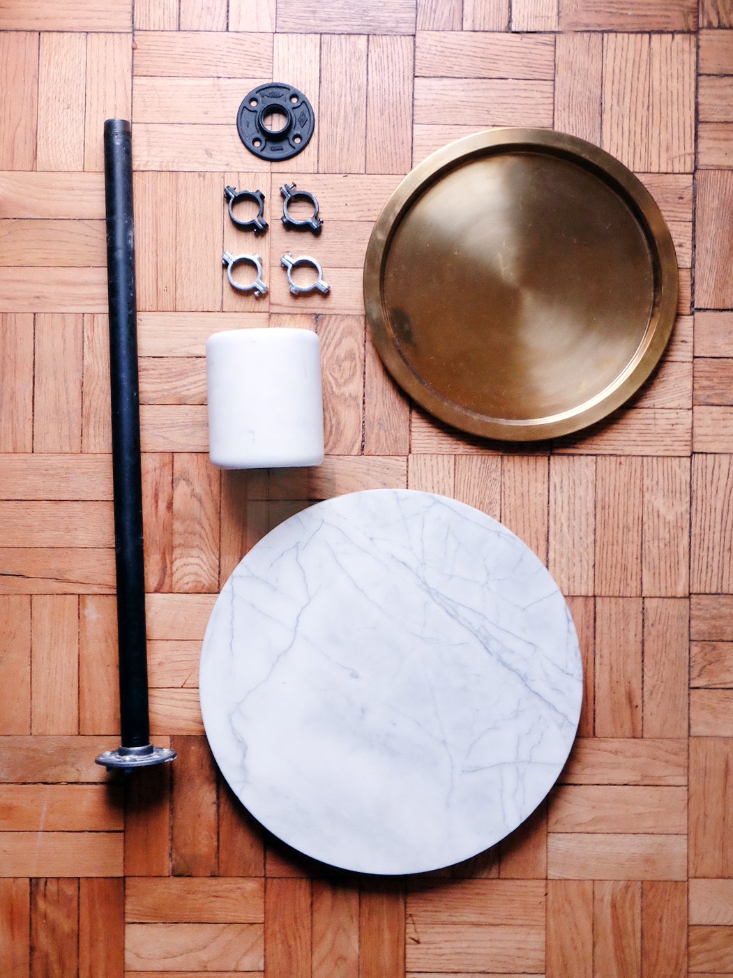 A Lazy Susan, IKEA Tray, and Utensil Holder Make for a Luxe-Looking Nightstand