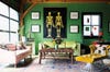 green living room interior