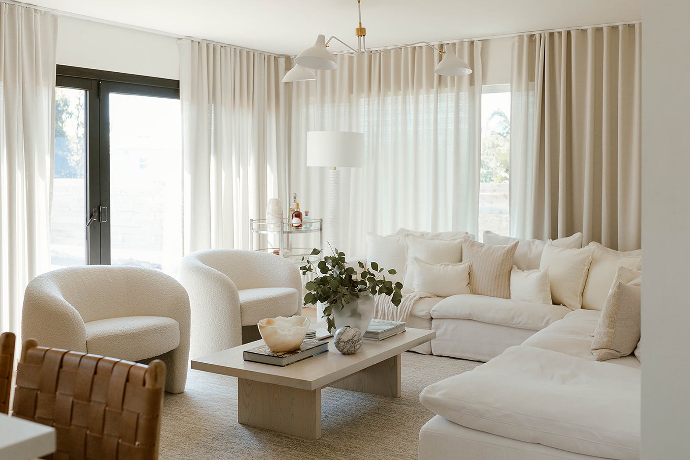 cozy white living room
