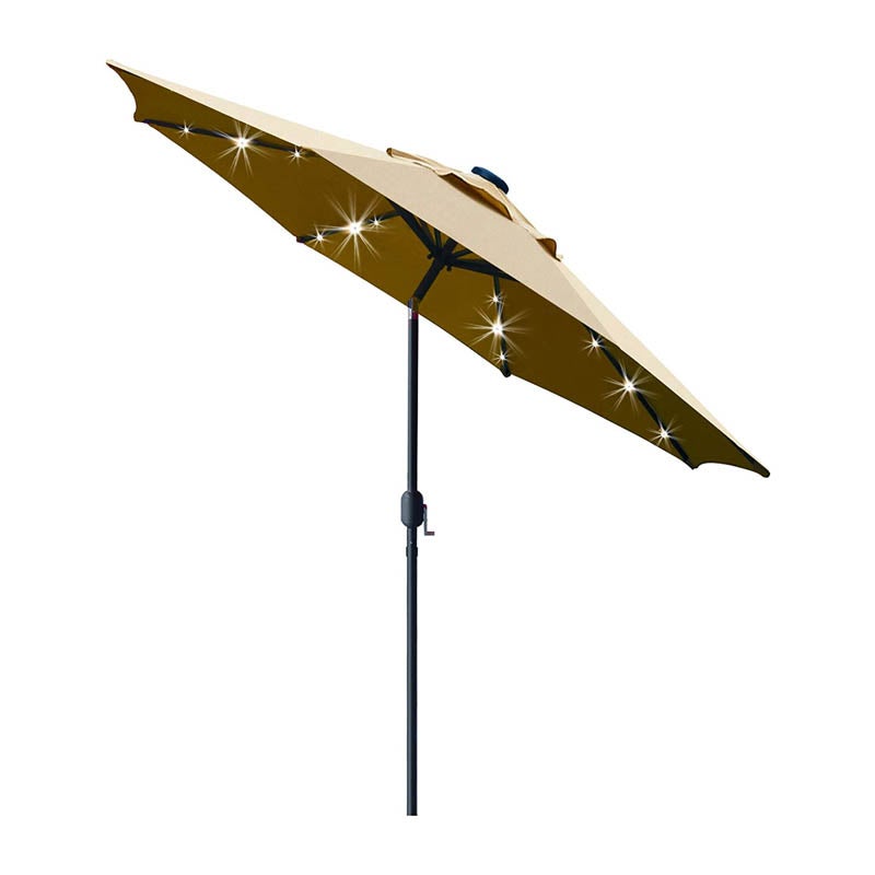 Best Patio Umbrellas Option Sunnyglade Solar 24 LED Lighted Patio Umbrella