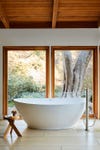 tub in front of window