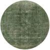 plain green round rug