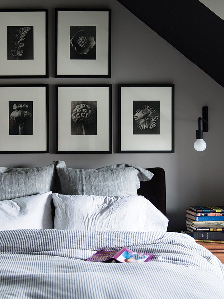 gray bedroom wall