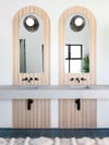 double sinks with tambour arches