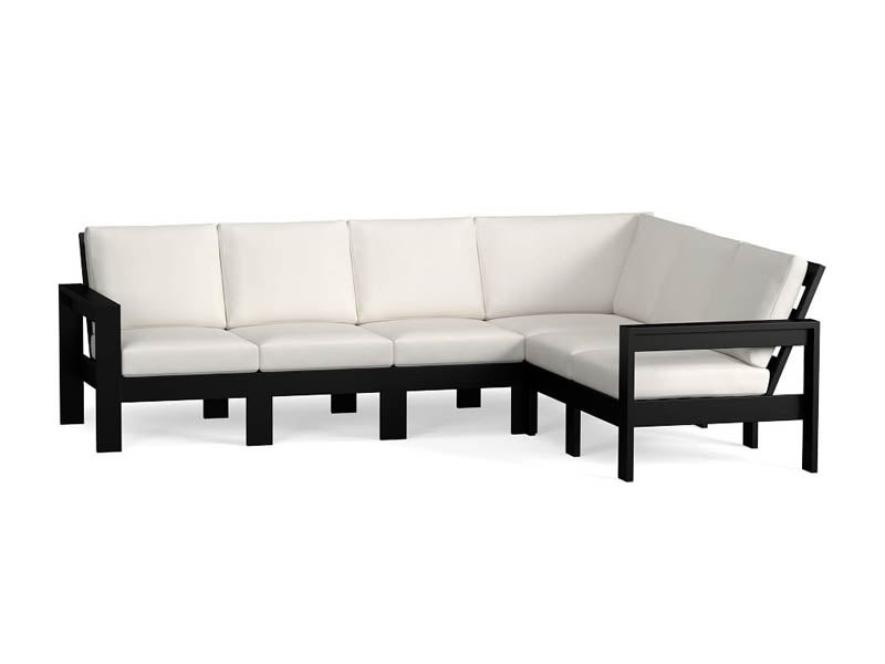 The Best Outdoor Sectional Furniture Option Pottery Barn Malibu Metal 6-Piece Sectional