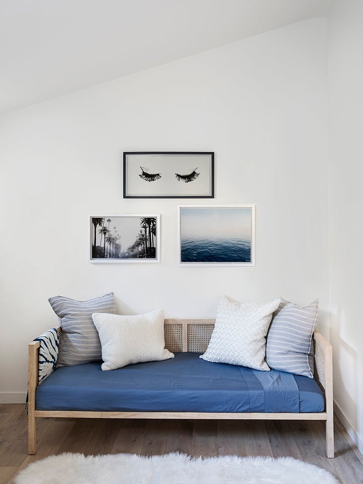 daybed with gallery wall