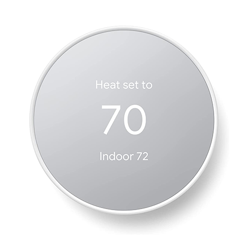 Google Nest Thermostat showing 70 degree indoor temperature