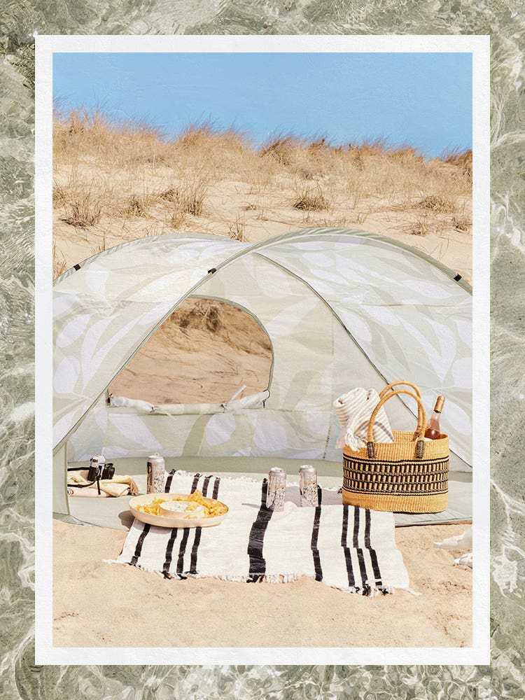 From Checkerboard to Palm Prints, the Best Beach Canopies Put the Fun in Functional