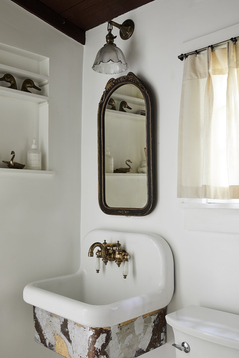 vintage sink and mirror