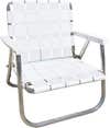 White Web Foldable Lawn Chair