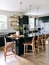 Black cabinets and countertop kitchen