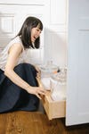 marie kondo pulling out pantry drawer