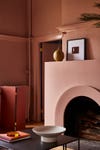 pink fireplace