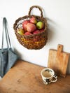 woven willow hanging fruit storage basket