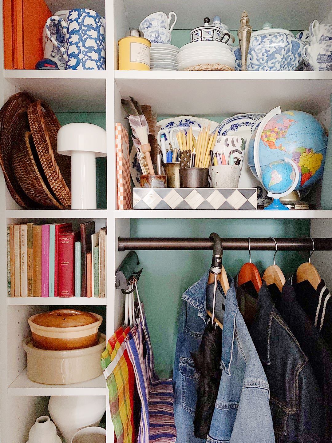 Our Style Editor’s Front Hall Closet Features an Ingenious Spot for Tote Bags