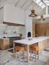 wood and marble kitchen island