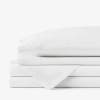 White Stack of Percale Sheets