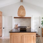 large wood kitchen island