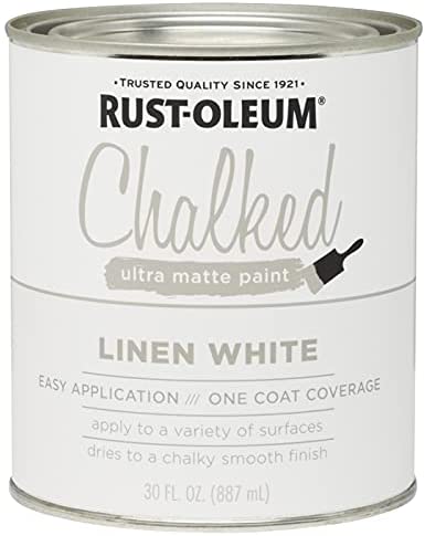 Rust-oleum chalked paint in linen white