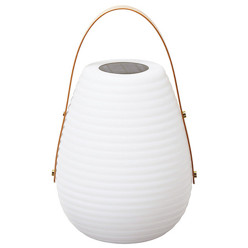Beehive Solar Lantern with Leather look handle