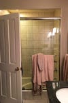 bland glass shower beore