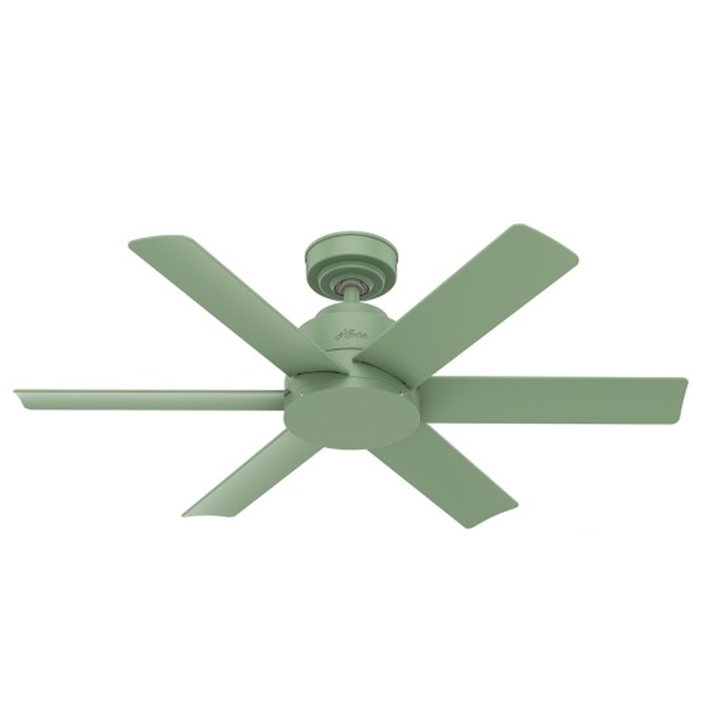 six blade green outdoor ceiling fan