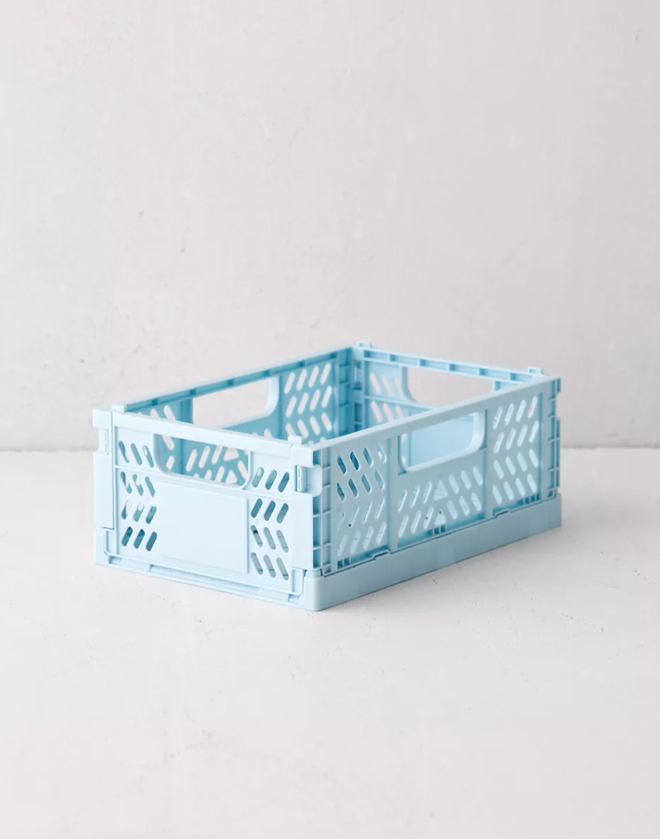 pastel blue storage crate