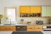 yellow upper cabinets