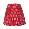 red pleated lampshade