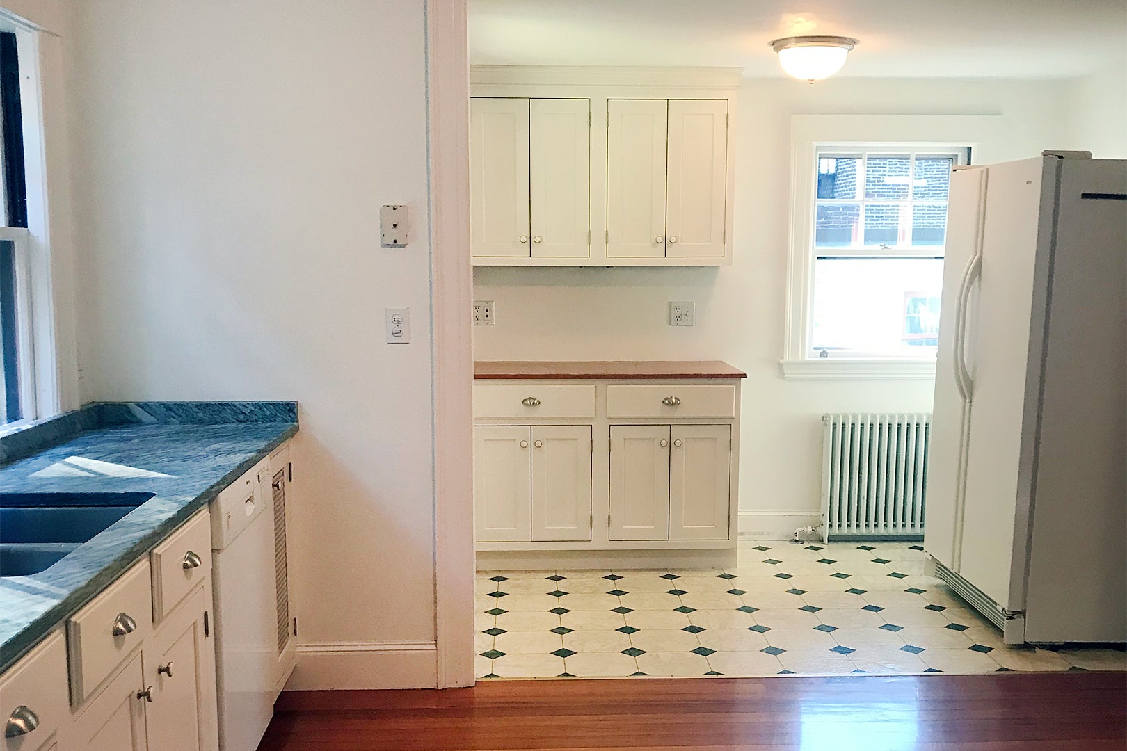 dated white colonial kitchen