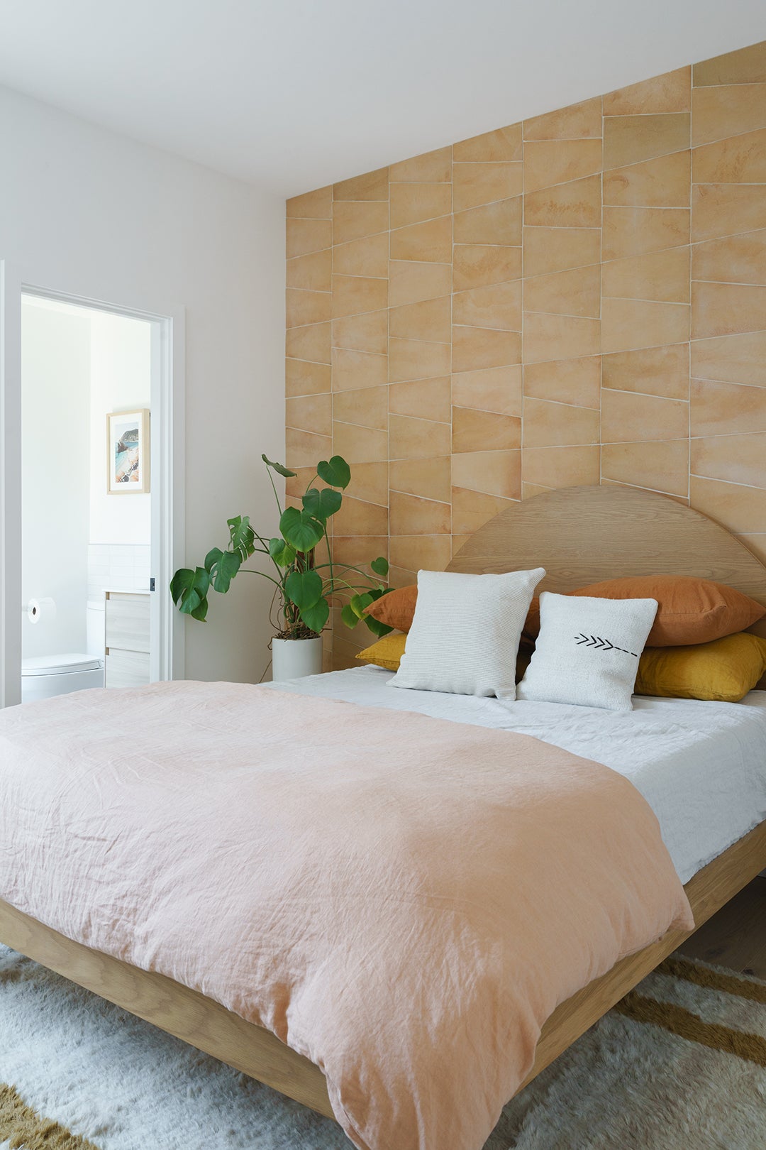 terracotta bedroom wall