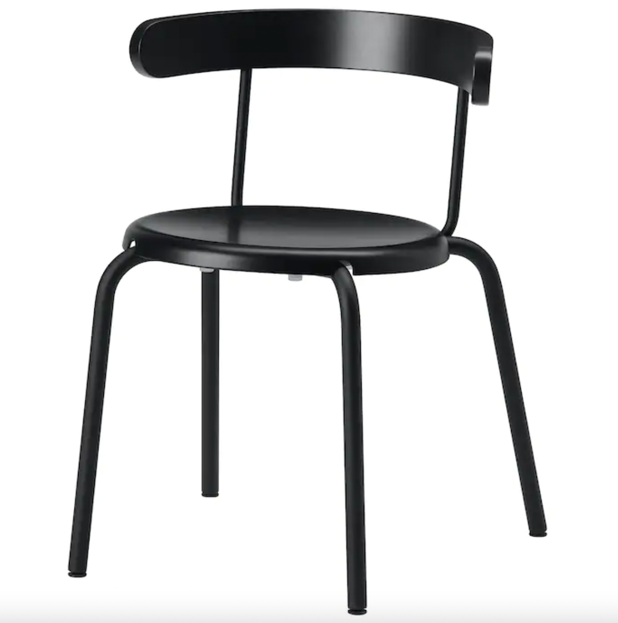 black round back dining chair